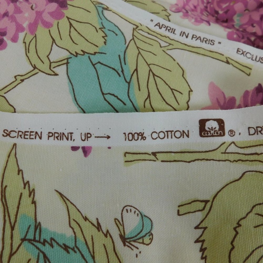 Waverly April In Paris Floral Sugarplum Drapery Sewing Fabric 64"x55" Pre-owned - Picture 6 of 6